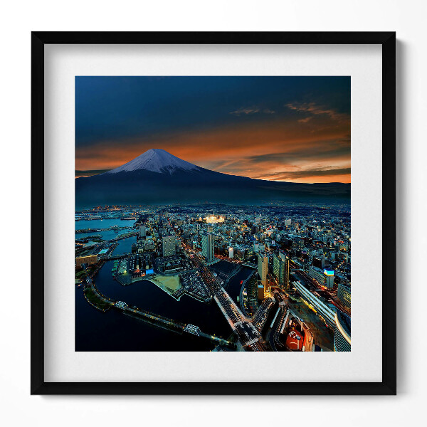 Obraz v rámu efektivní Pohled na Tokio a horu Fudži