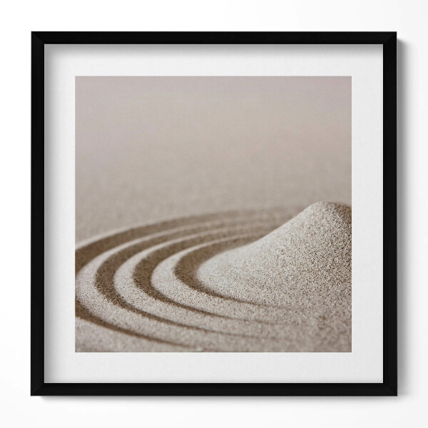 Obraz v rámu efektivní Zen – kopec písku v boho stylu