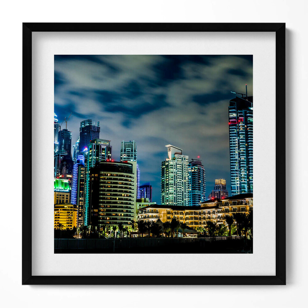 Obraz v rámu efektivní Velké město v noci