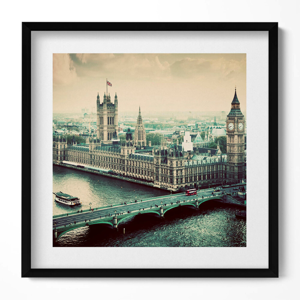 Obraz v rámu efektivní Architektura Anglie - pohled z ptačí perspektivy