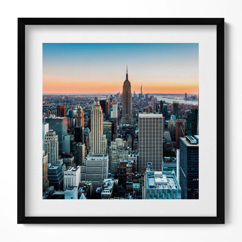 Obraz v rámu efektivní Pohled na architekturu New Yorku