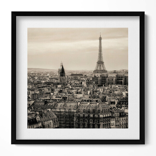 Obraz v rámu efektivní Krajina Paříže a Eiffelova věž