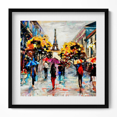 Obraz v rámu efektivní Eiffel Streets Nova - malovaný podzim