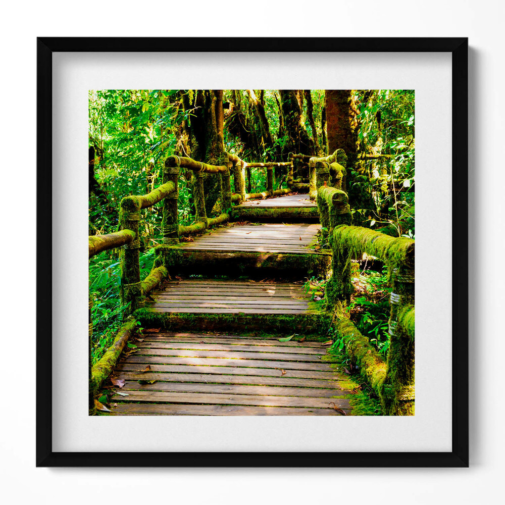 Obraz v rámu efektivní Dřevěný chodník - agroturistika