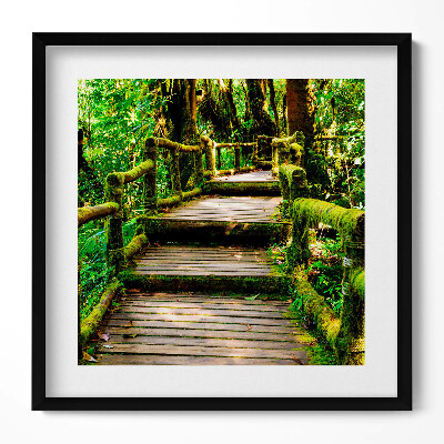 Obraz v rámu efektivní Dřevěný chodník - agroturistika