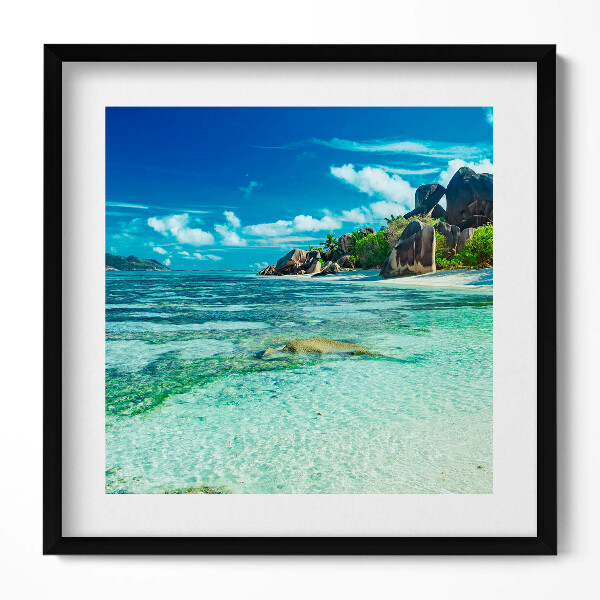 Obraz v rámu efektivní Pohled na čistý oceán