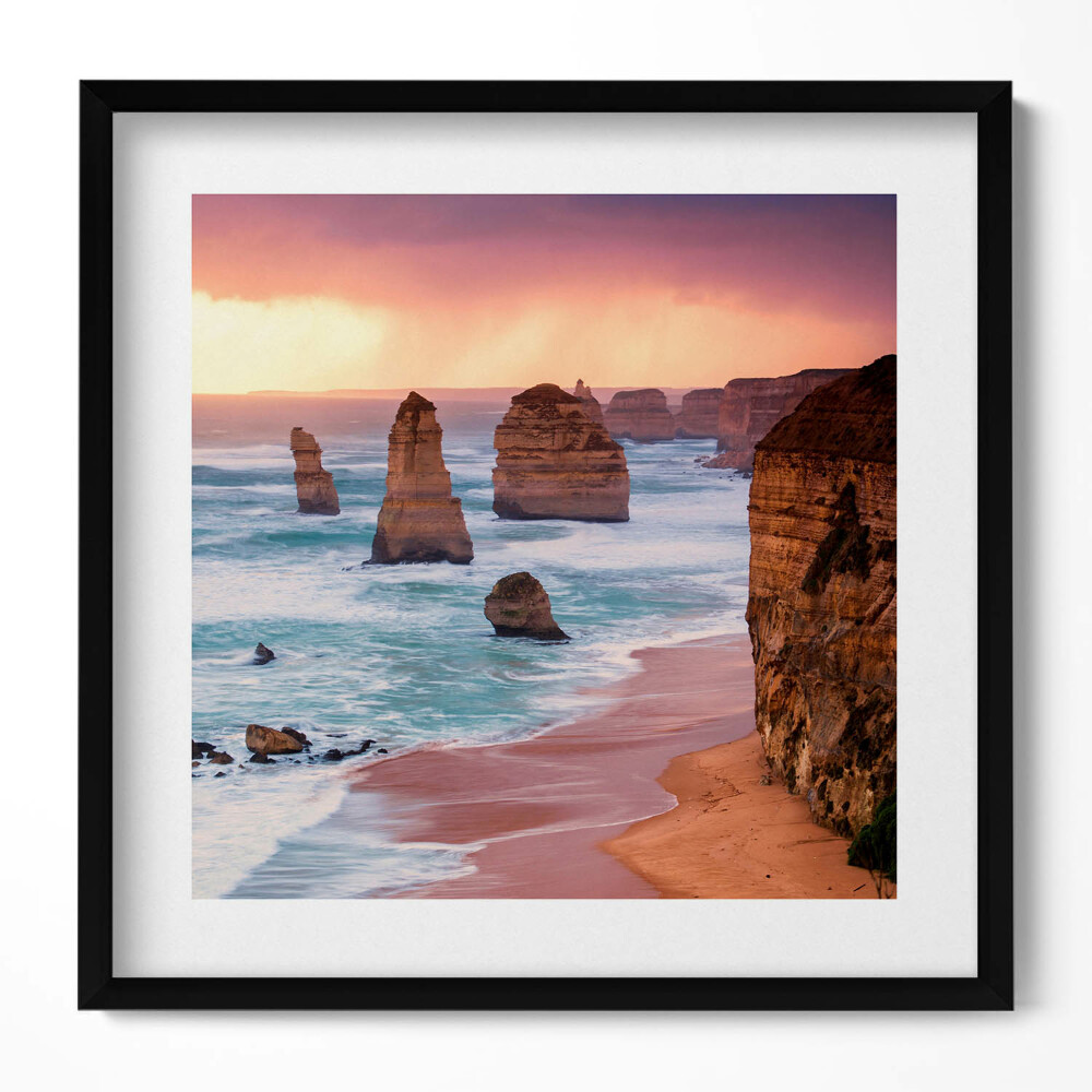 Obraz v rámu efektivní Krajina přímořského útesu