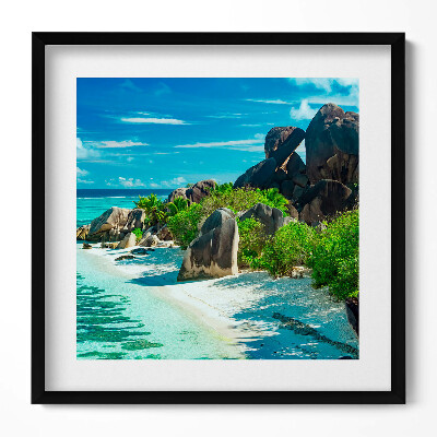 Obraz v rámu efektivní Letní krajina pláže a oceánu