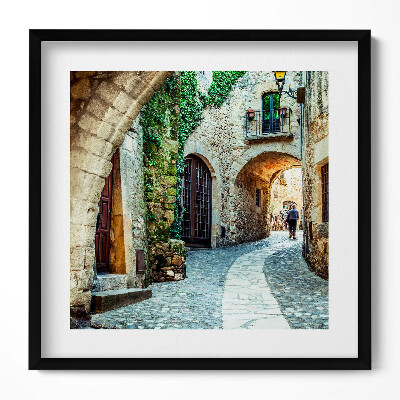 Obraz v rámu efektivní Stará ulice ve městě