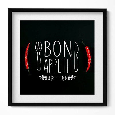 Obraz v rámu efektivní Nápis dobrou chuť