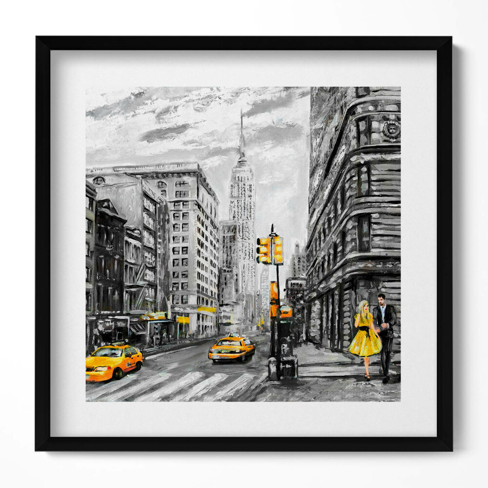 Obraz v rámu efektivní Ulice Empire State Building
