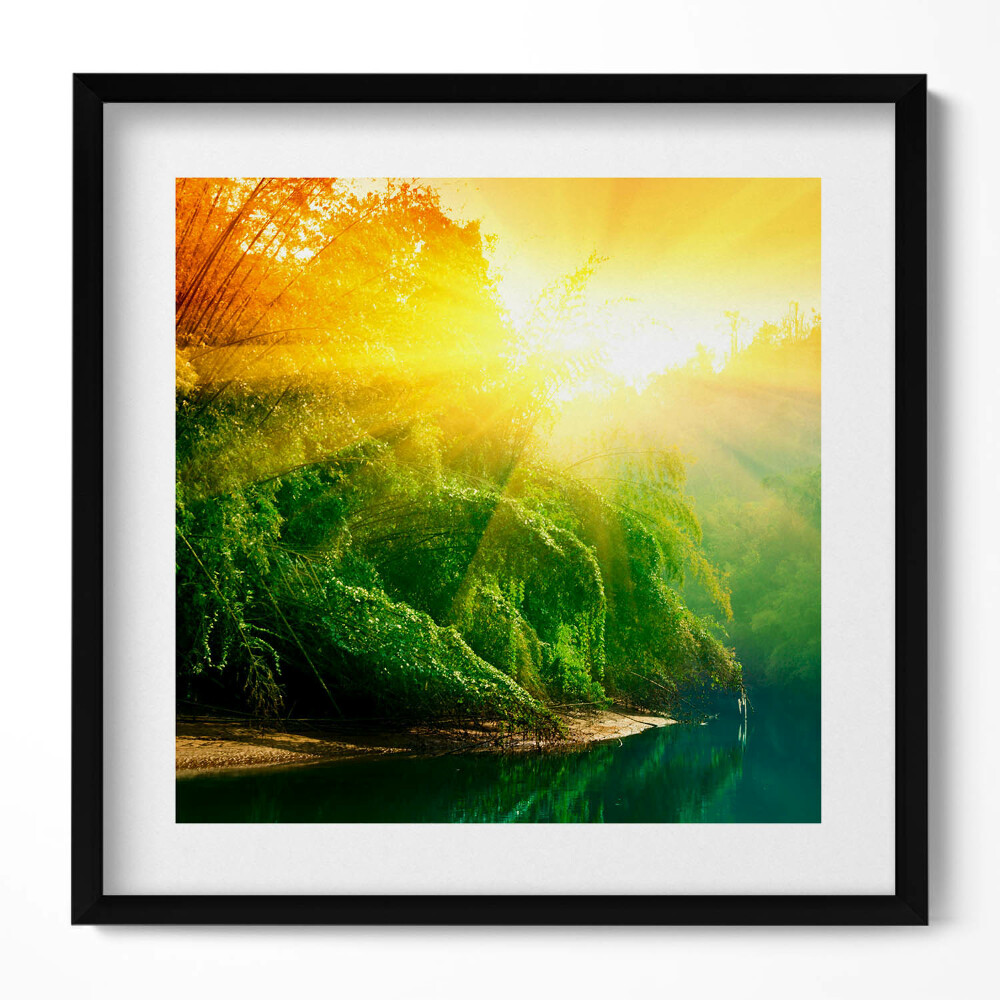 Obraz v rámu efektivní Přírodní krajina na slunci