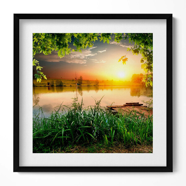 Obraz v rámu efektivní Západ slunce, letní dny