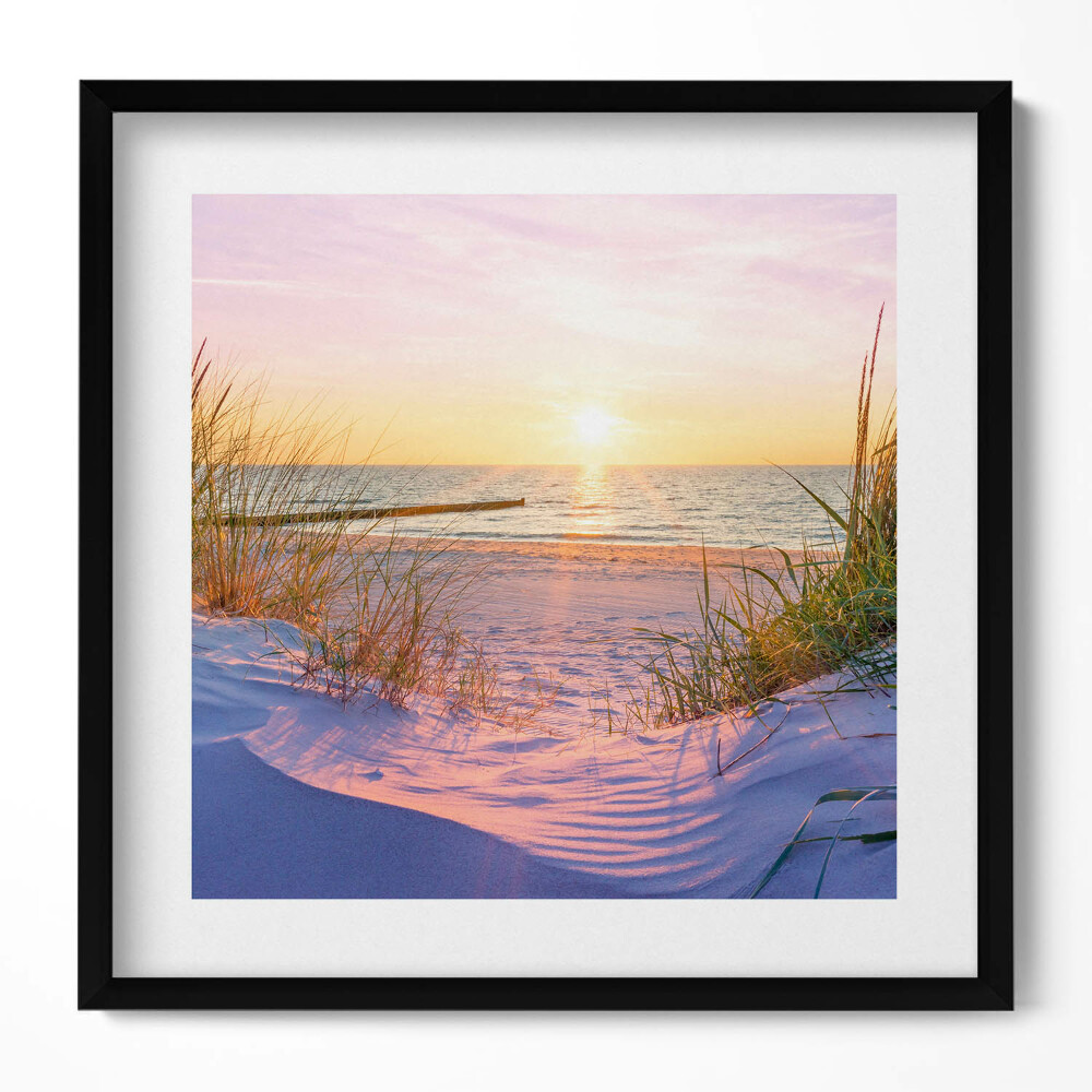 Obraz v rámu efektivní Polské moře - pláž na slunci