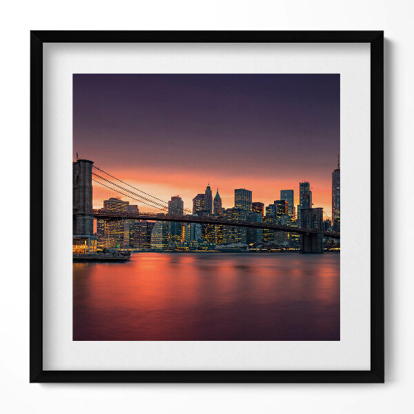 Obraz v rámu efektivní New York East River