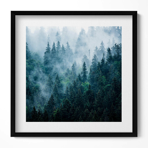 Obraz v rámu efektivní Mlžné horské krajiny