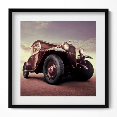Obraz v rámu efektivní Automobilový průmysl - auto ve stylu vintage