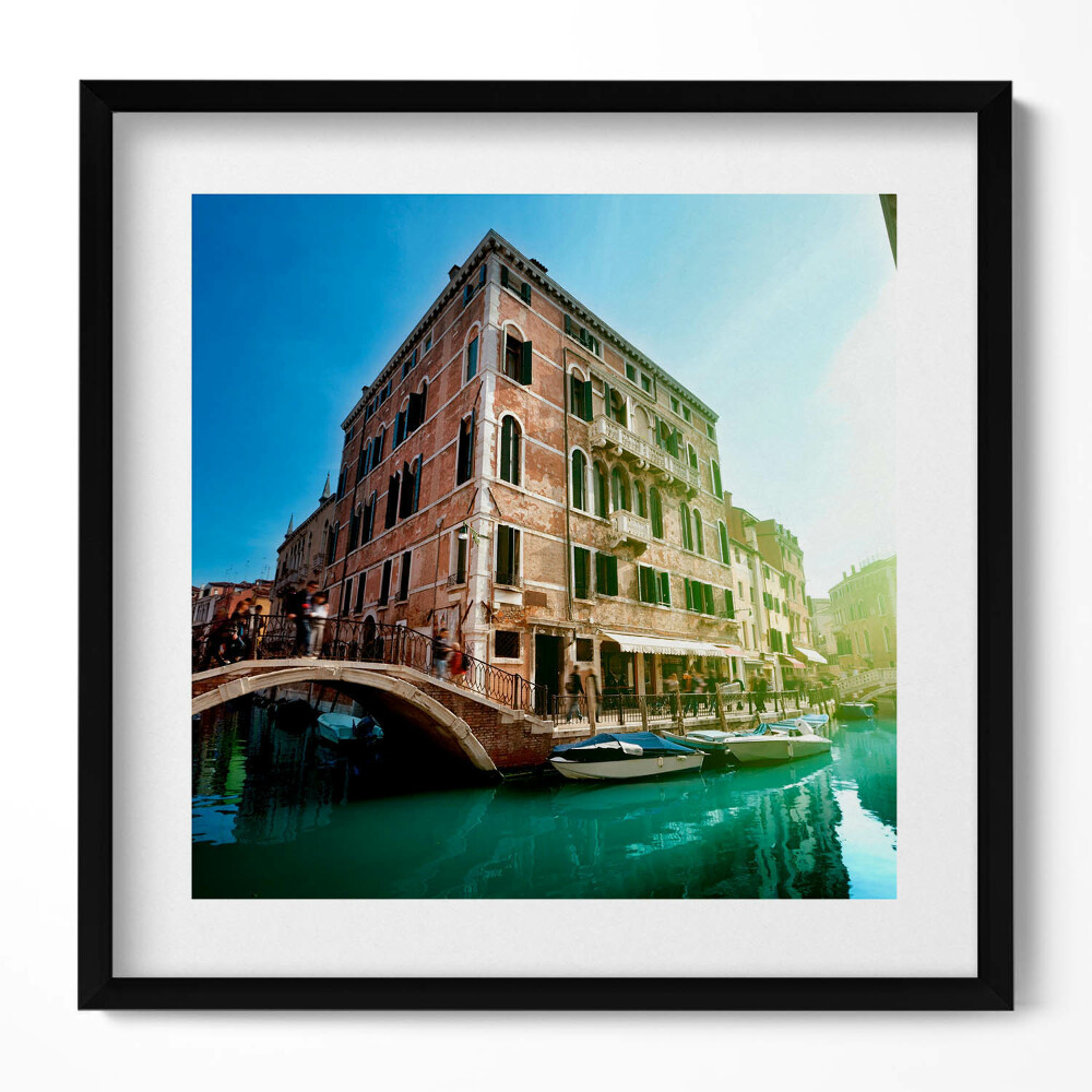 Obraz v rámu efektivní Krásné ulice Benátek na slunci