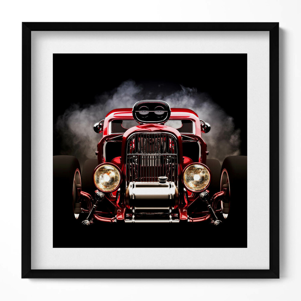 Obraz v rámu efektivní Staré veteránské auto