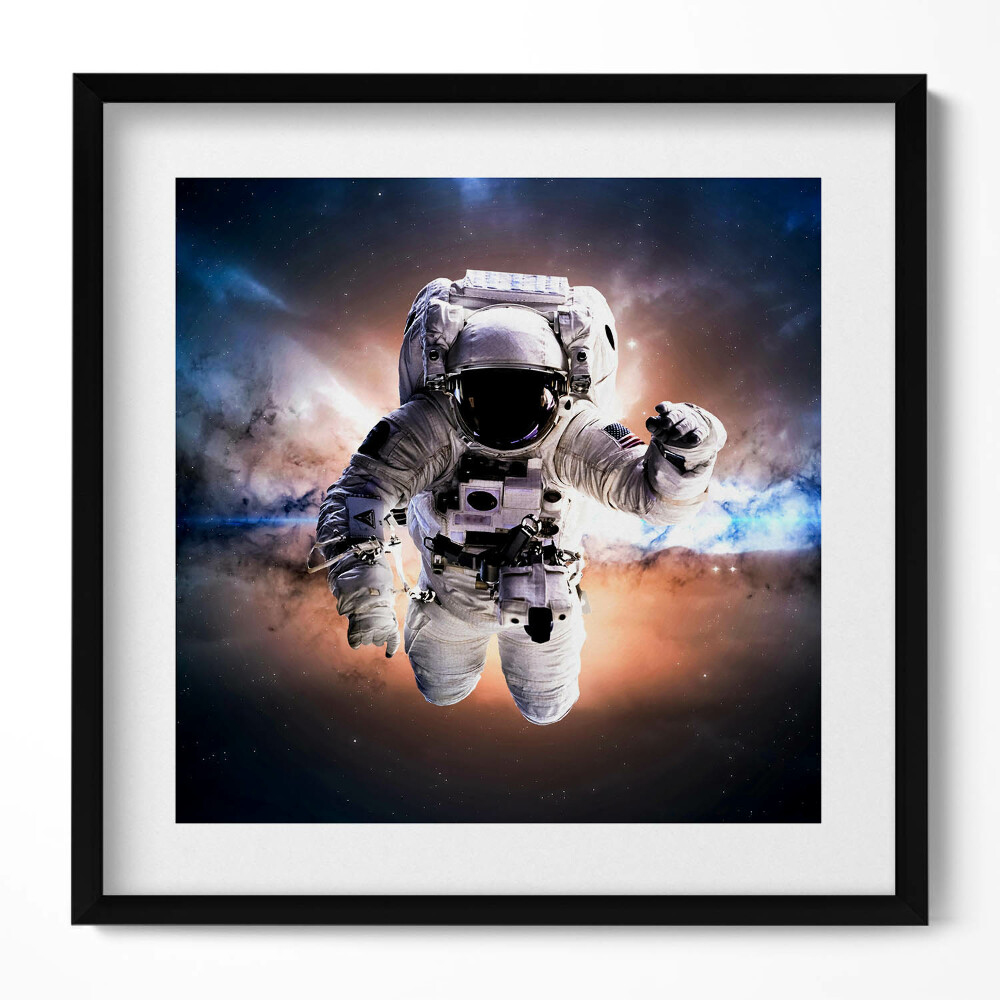 Obraz v rámu efektivní Astronaut ve vesmíru