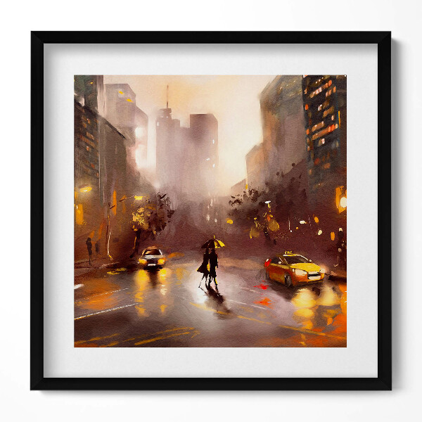 Obraz v rámu efektivní Pohled na ulici v New Yorku