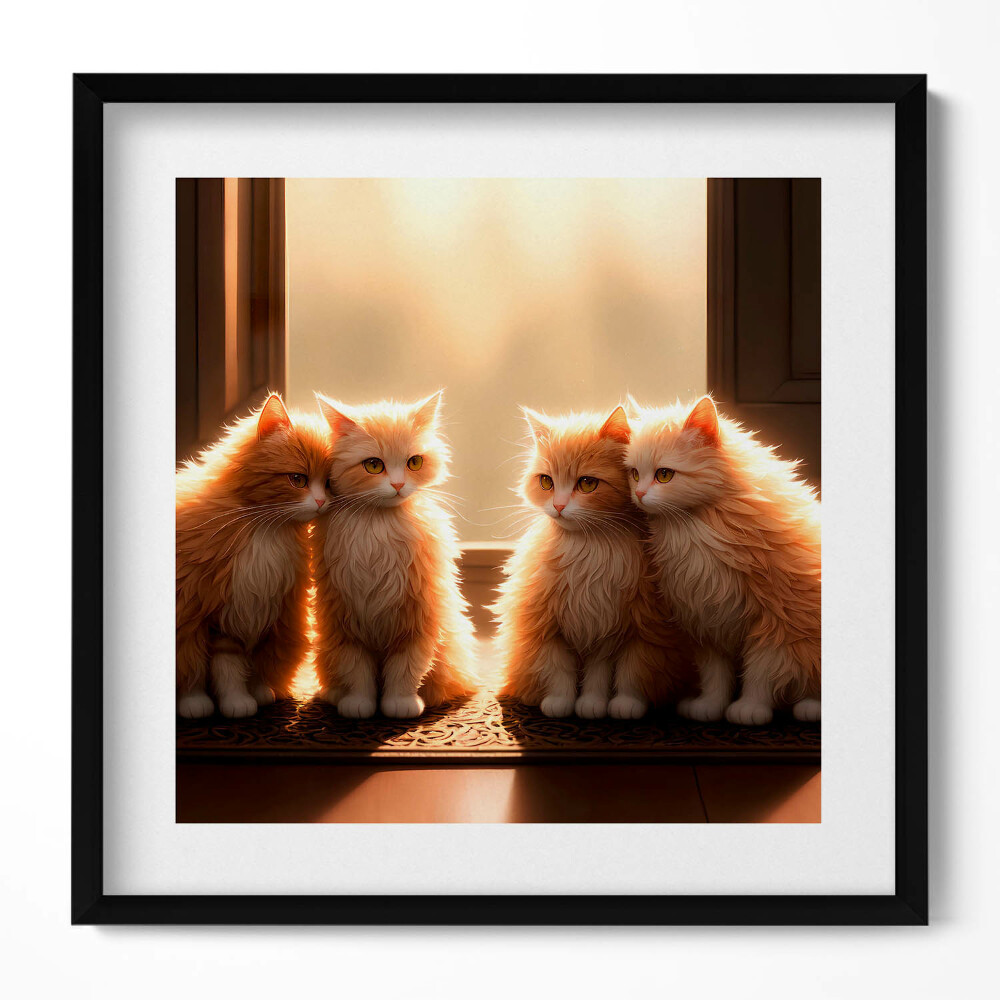 Obraz v rámu efektivní Sladká koťátka