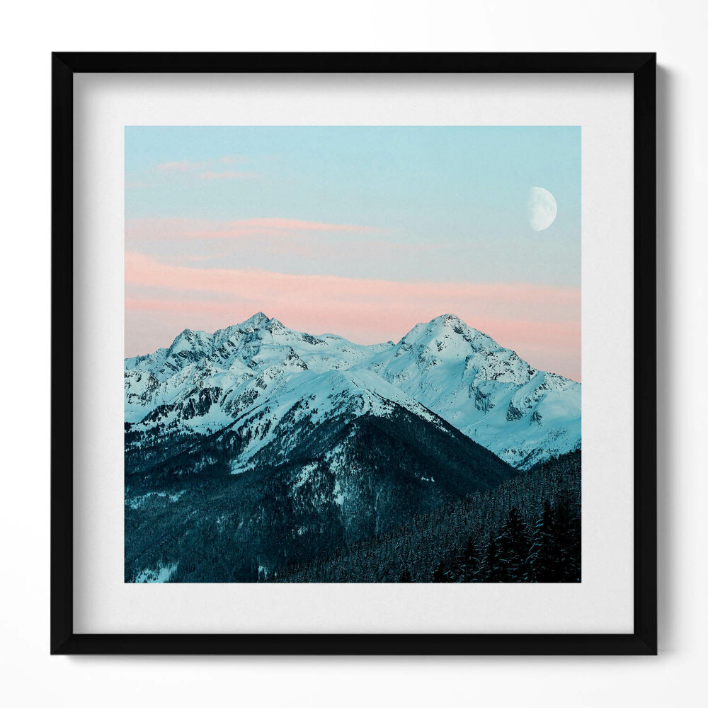 Obraz v rámu efektivní Pohoří v zimě