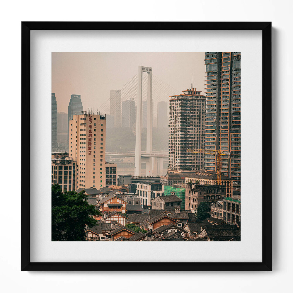 Obraz v rámu efektivní Staré město Chongqing