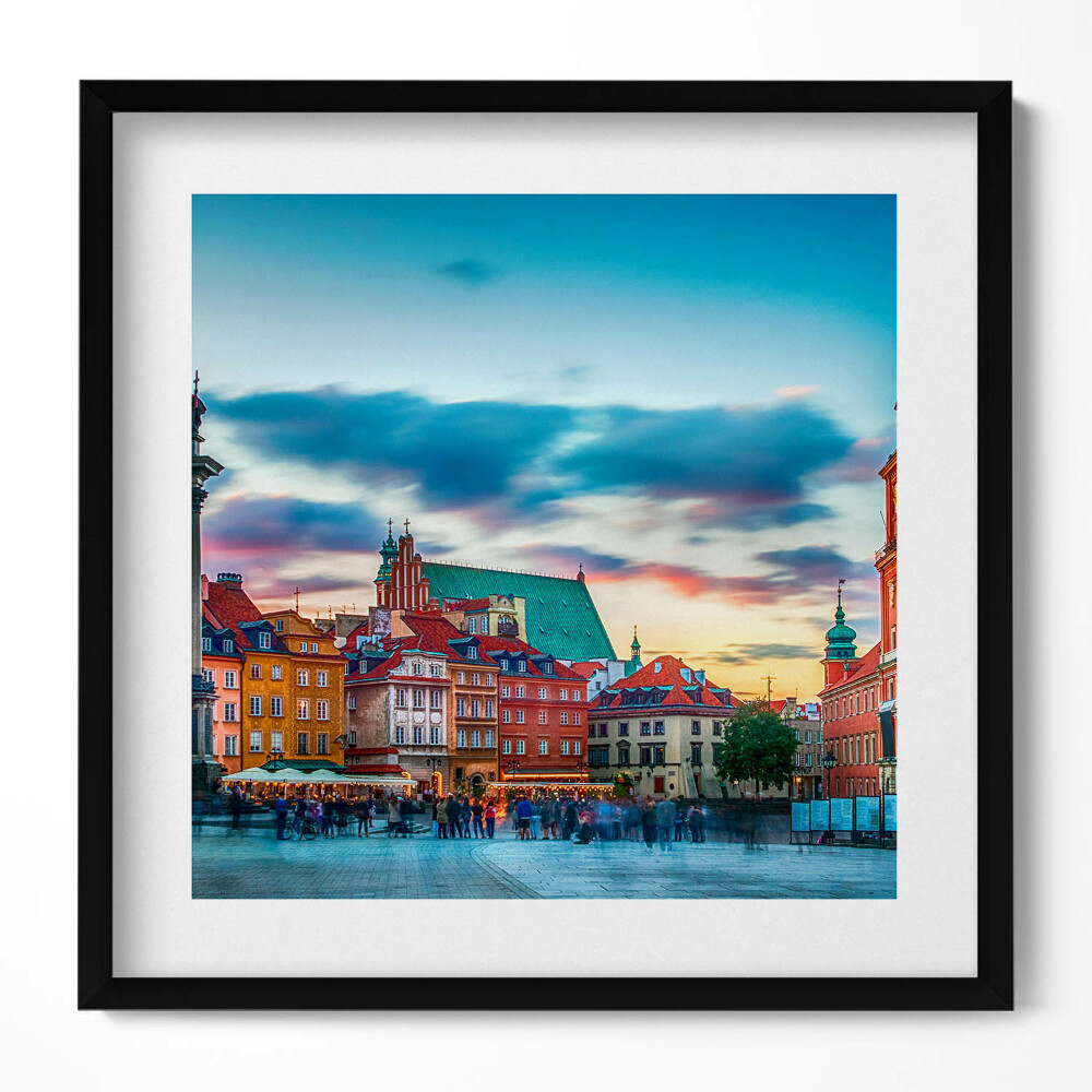 Obraz v rámu efektivní Staroměstský hrad ve Varšavě