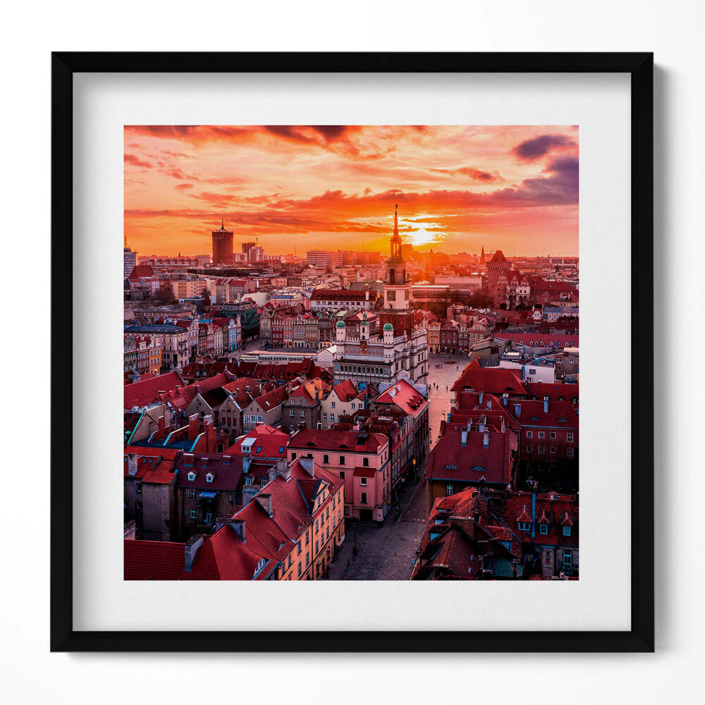 Obraz v rámu efektivní Poznaň - panorama