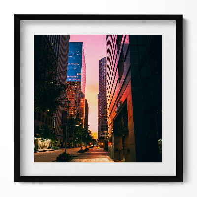 Obraz v rámu efektivní Prázdná ulice v Houstonu