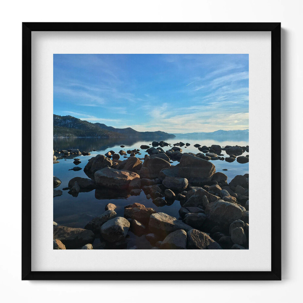 Obraz v rámu efektivní Kameny pod zataženou oblohou