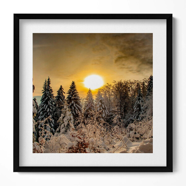 Obraz v rámu efektivní Zimní krajina Beskydy