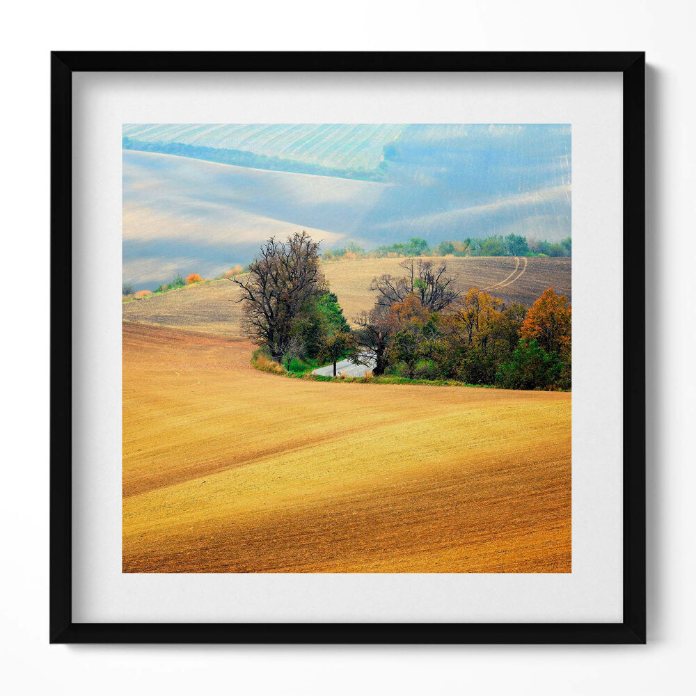 Obraz v rámu efektivní Moravská venkovská krajina