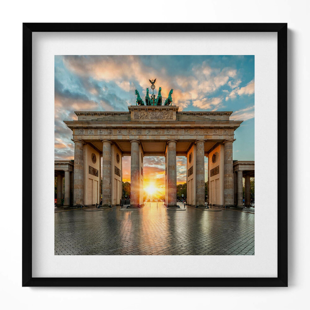 Obraz v rámu efektivní Braniborská brána v Berlíně