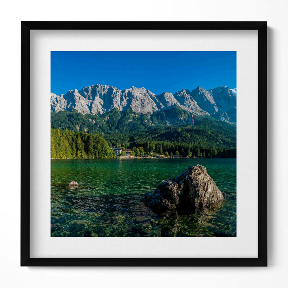 Obraz v rámu efektivní Summit Zugspitze v Německu