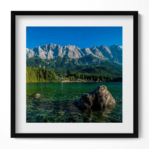 Obraz v rámu efektivní Summit Zugspitze v Německu