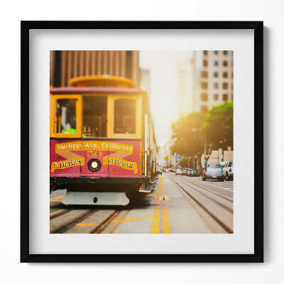 Obraz v rámu efektivní Tramvaj v San Franciscu