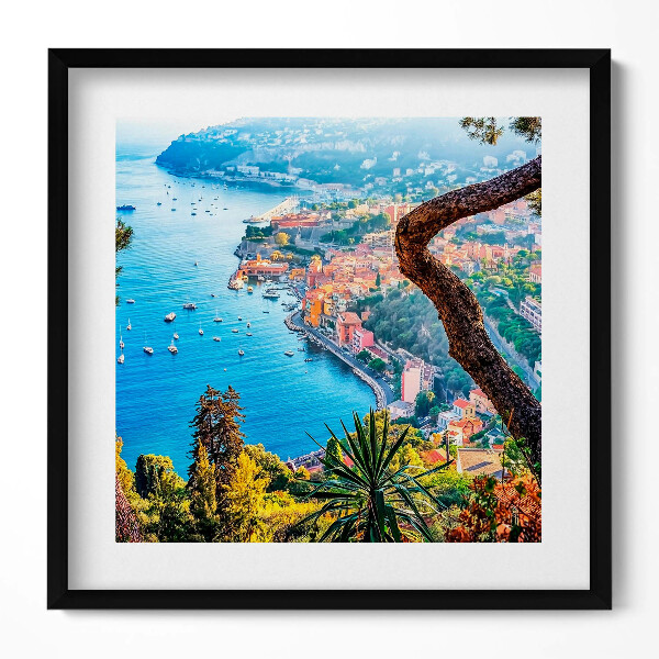 Obraz v rámu efektivní Vesnice Villefranche-sur-Mer