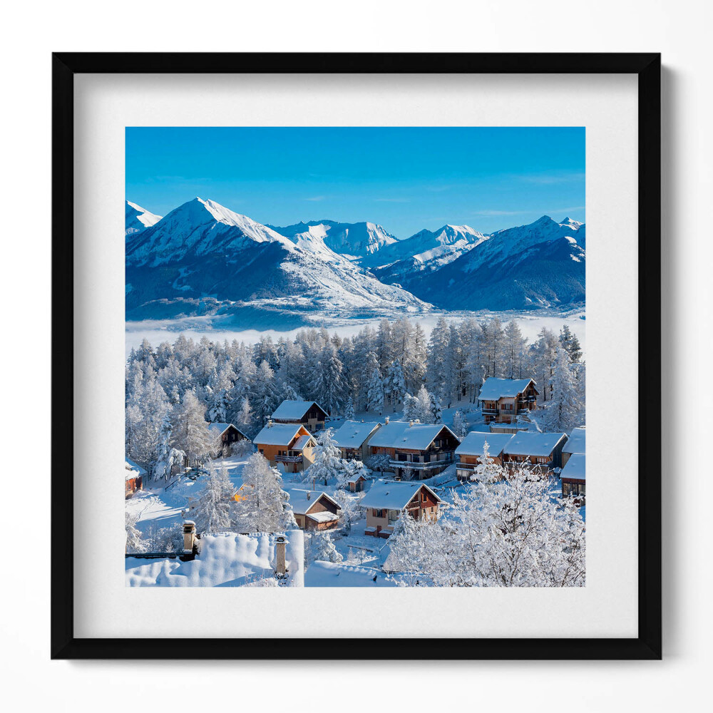 Obraz v rámu efektivní Položte sníh v Alpách