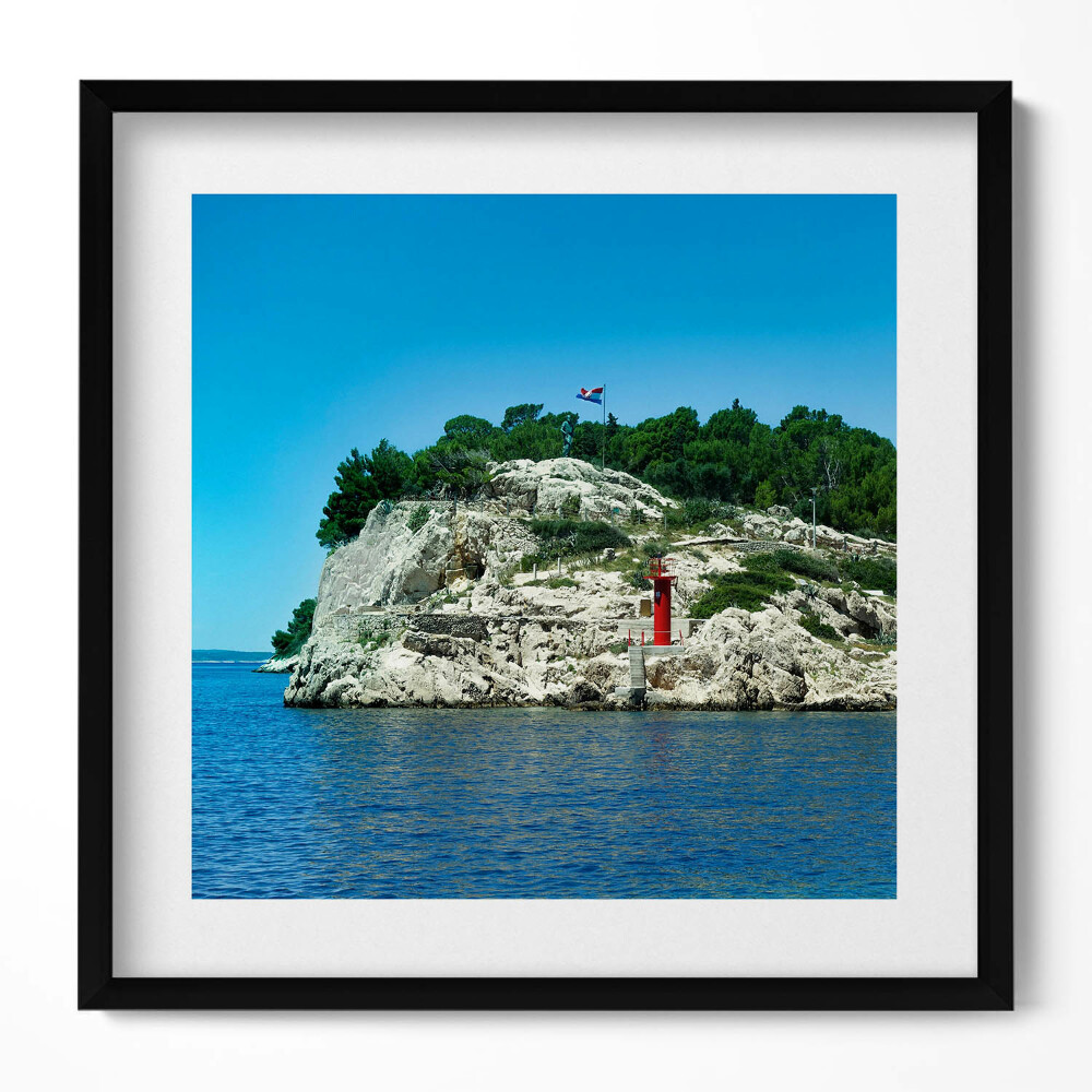 Obraz v rámu efektivní Scénická cesta Split Chorvatsko