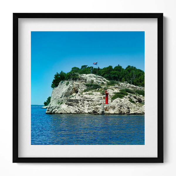 Obraz v rámu efektivní Scénická cesta Split Chorvatsko