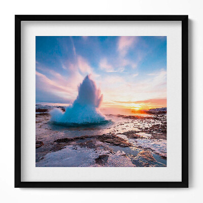 Obraz v rámu efektivní Gejzír na ostrově Island