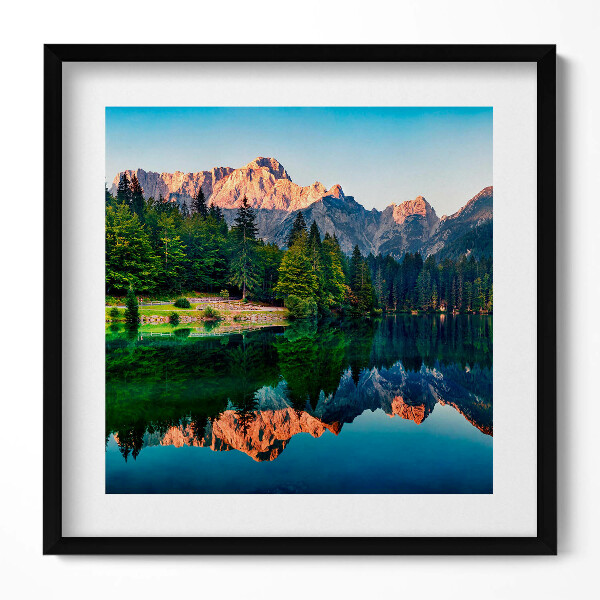 Obraz v rámu efektivní Jezerní krajina