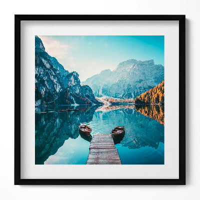 Obraz v rámu efektivní Lodě na jezeře