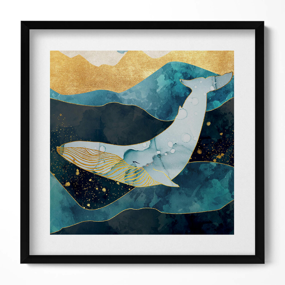 Obraz v rámu efektivní Velryba abstrakce