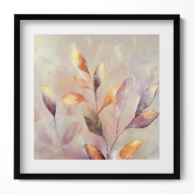 Obraz v rámu efektivní Malované boho listy