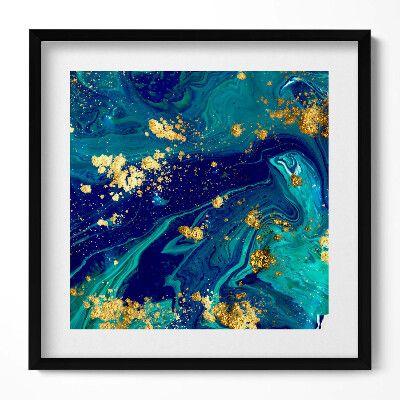 Obraz v rámu efektivní Abstrakce se zlatem