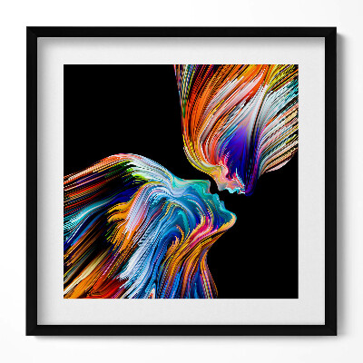 Obraz v rámu efektivní Abstraktní barevné lidské tváře