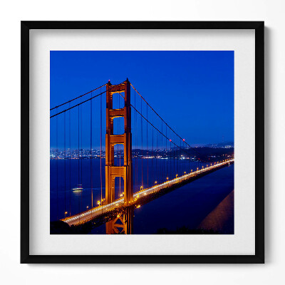 Obraz v rámu efektivní Pohled na Golden Gate Bridge